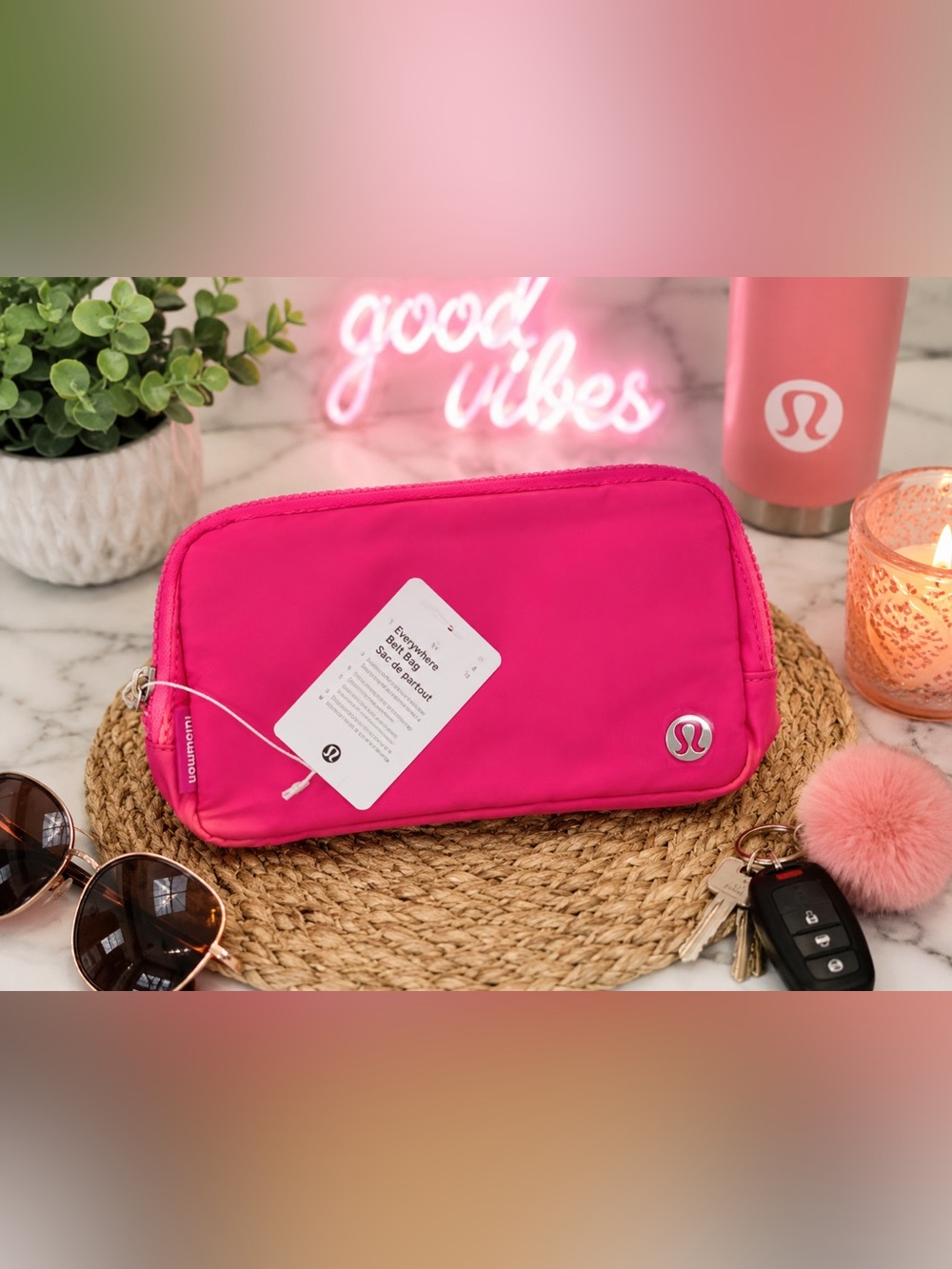 Lululemon Everywhere Belt Bag Hot Pink Fuchsia NWT Price is for 1